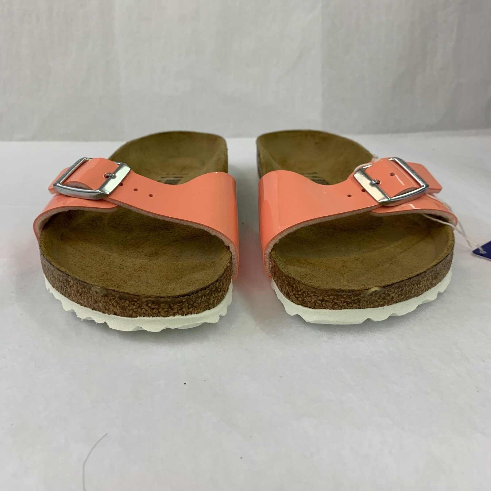 Birkenstock New w/o Box Madrid Patent Coral Peach Birko-Flor Patent N SelectSize