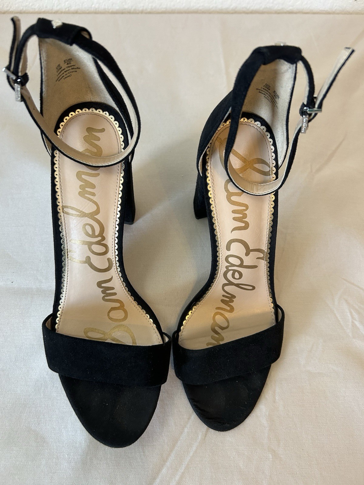 Women’s Sam Edelman Yaro Line Black Chunky Heels Size 10