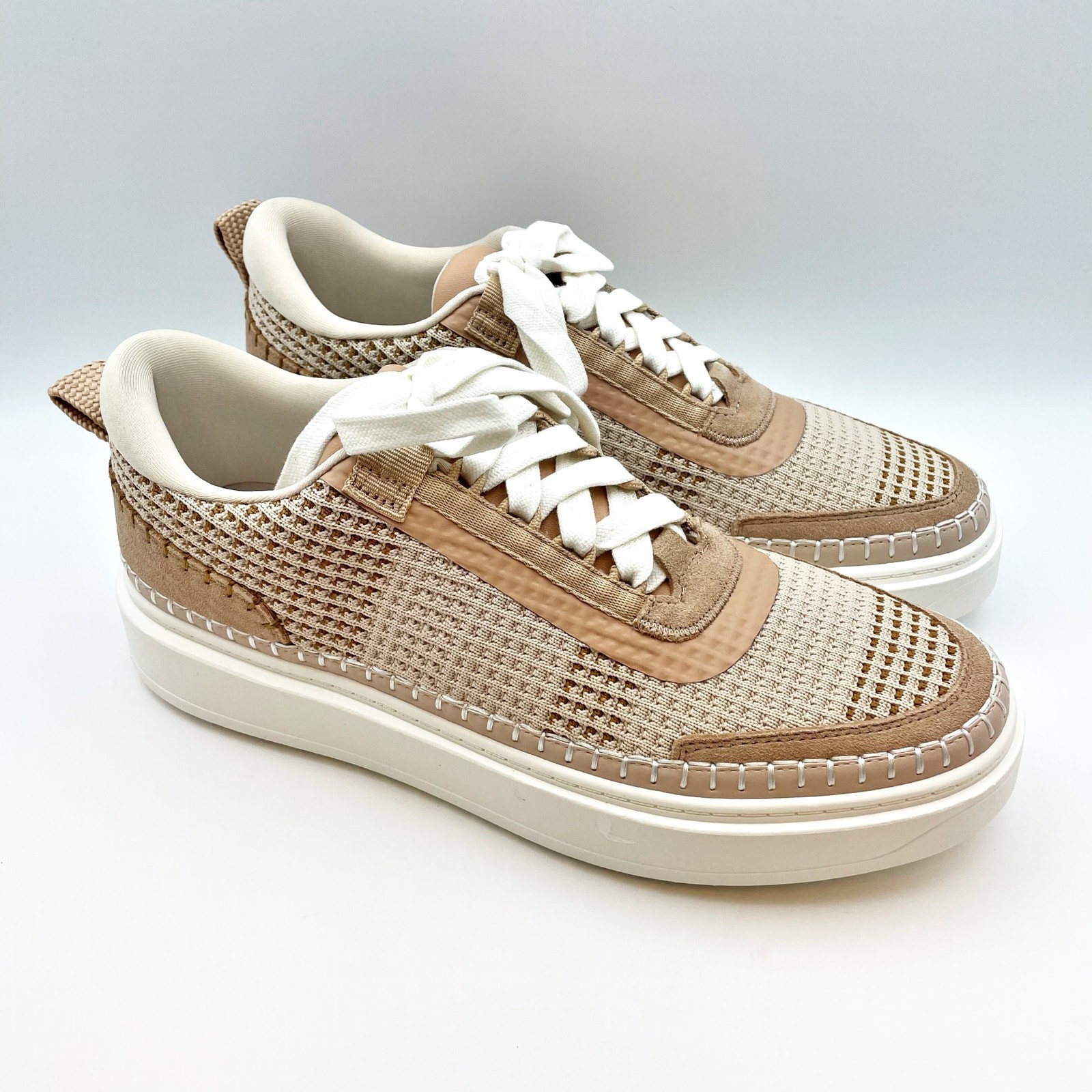 Steve Madden Womens Charlie-W Sneaker US 10 M Tan Light Brown Lace-Up NIB