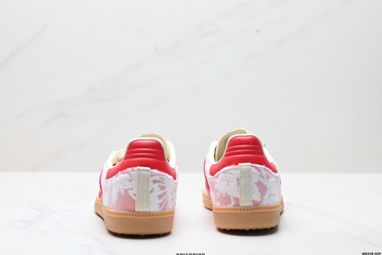 Adidas SAMBA OG X LIBERTY LONDON SHOES JR 8841 WOMEN’S White/light scarlet