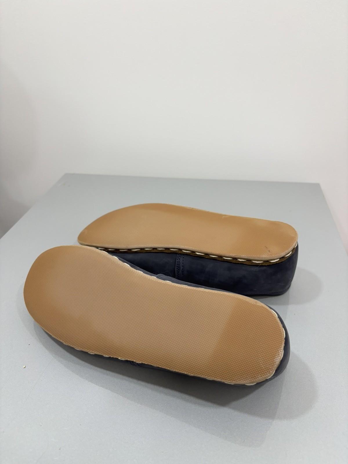 Sabah Turkish Signature Sabahs Blue Leather EU 43 Slip On Handmade Loafers