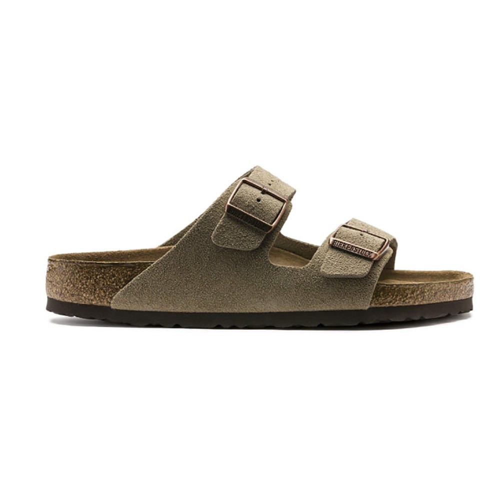 Birkenstock Arizona Suede Leather Soft Footbed Unisex Sandals – Taupe
