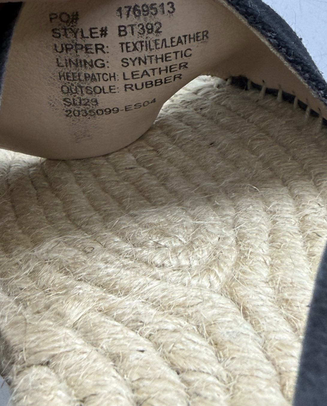 J.Crew Ankle Strap Espadrilles Black Textile Leather Sz 10 BT392 Spain Beach