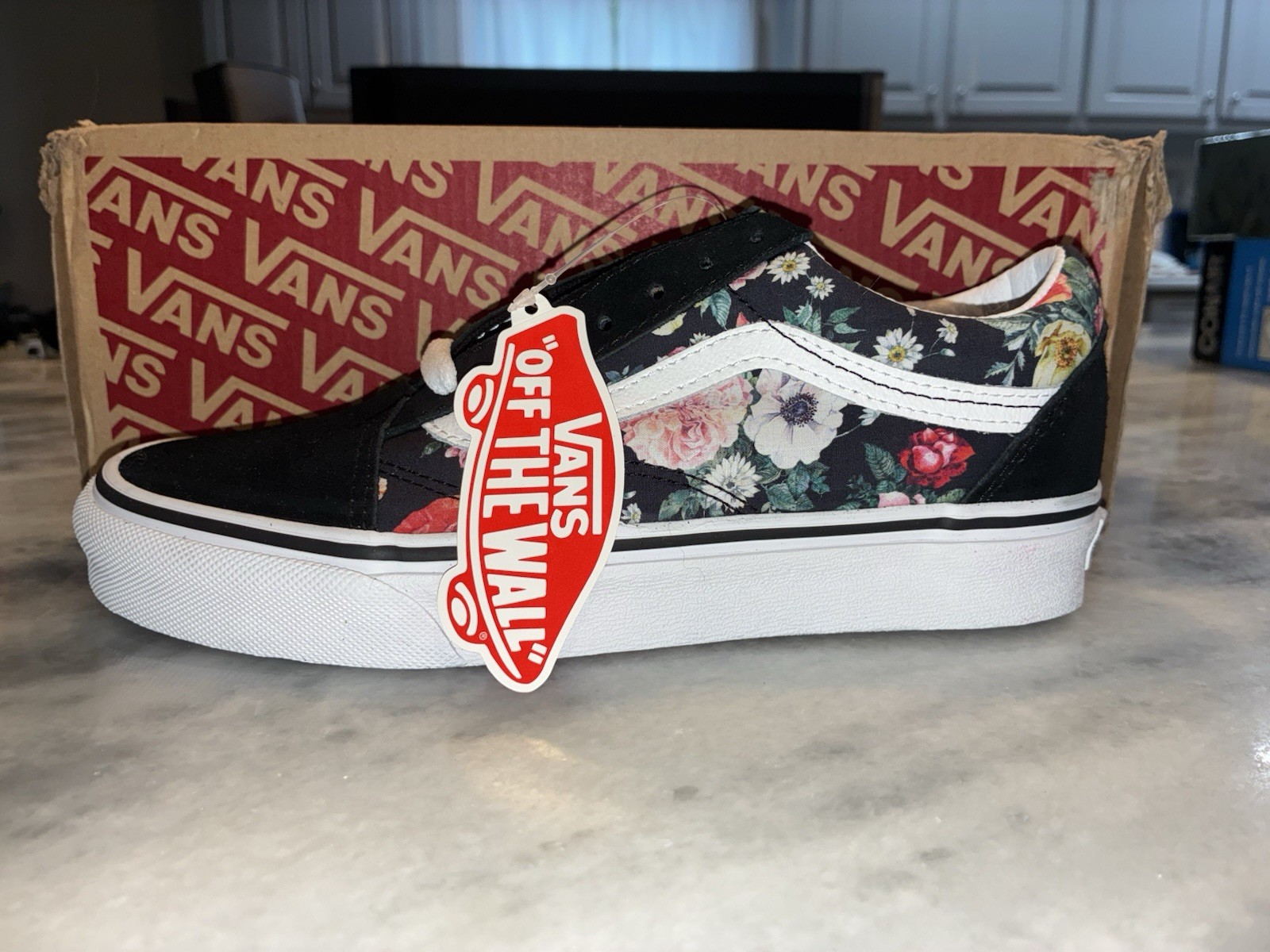 VANS Old Skool Shabby Garden Floral Canvas Suede Leather Women’s 6.5 Shoes NWT