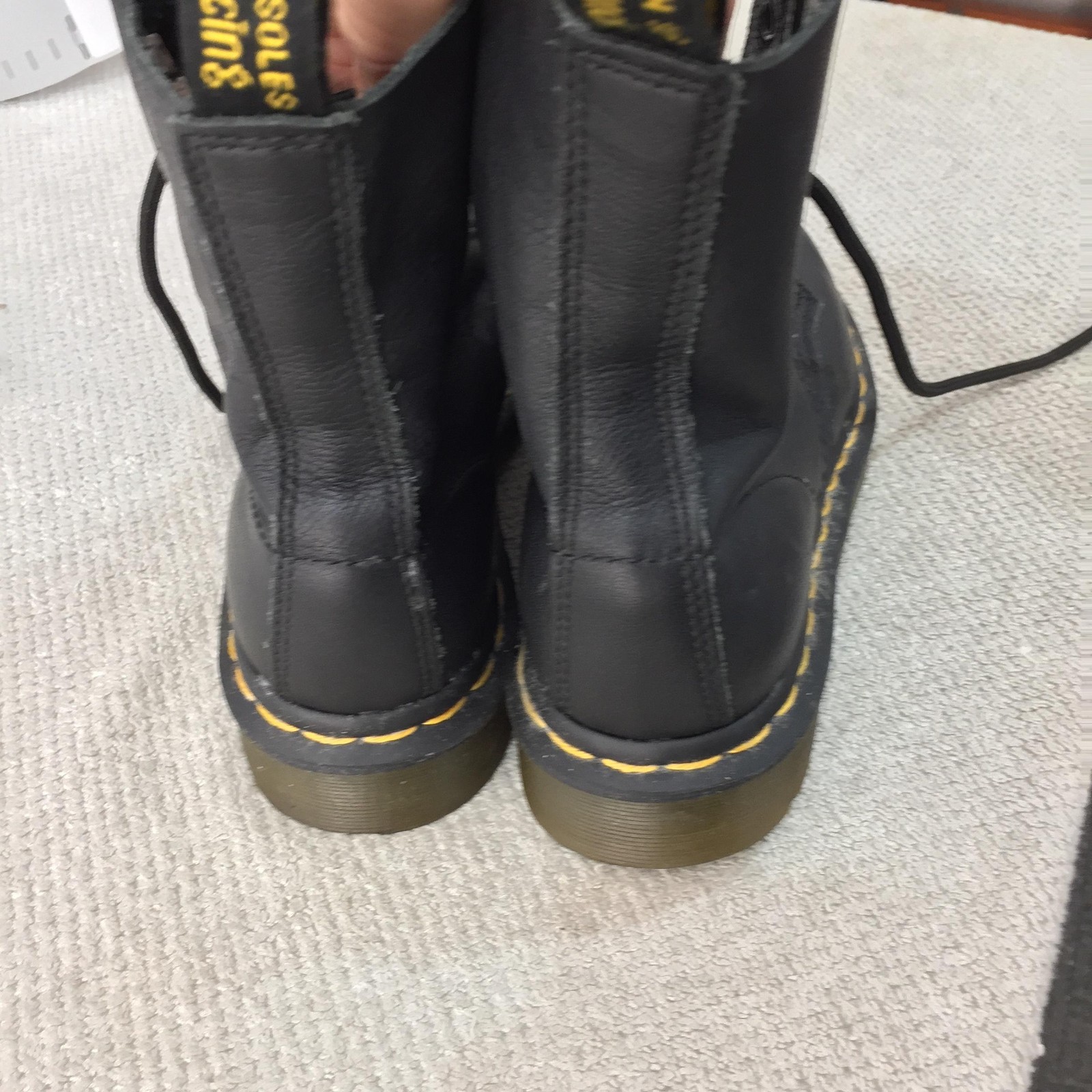 Dr. Martens Pascal Boots Womens AU 6 US 6 EU 37 Black Leather Combat Lace Up