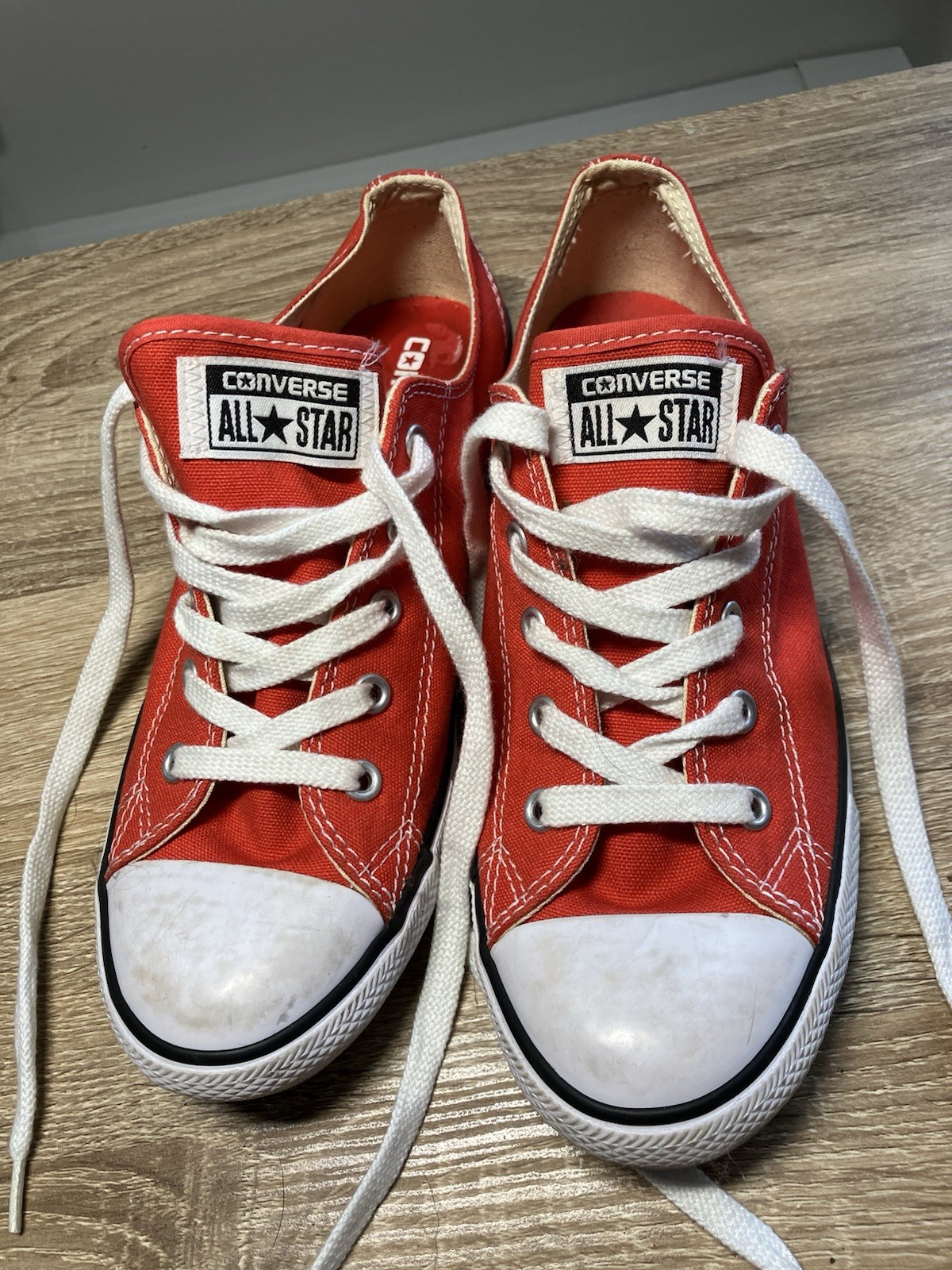 Converse Chuck Taylor All Star Dainty OX Low Top Lace-Up Red Sneaker 547155F