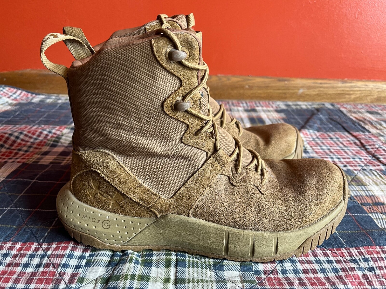 Under Armour UA Micro G Valsetz Leather Boots Coyote 3024010-200 Women’s Size 9