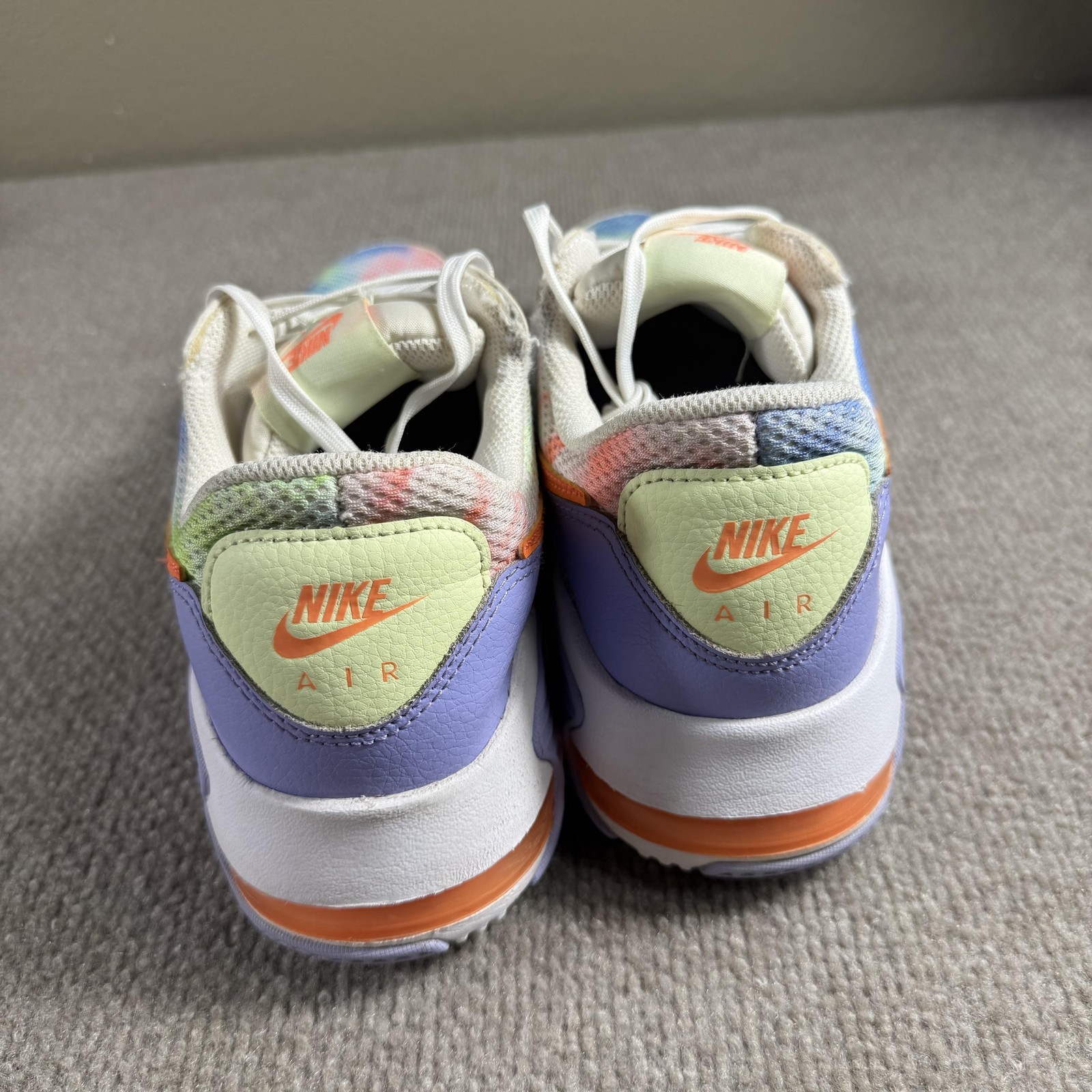 Nike Air Max Excee Shoes Womens Size 9 White Orange Multicolor Pastel DD9671-900