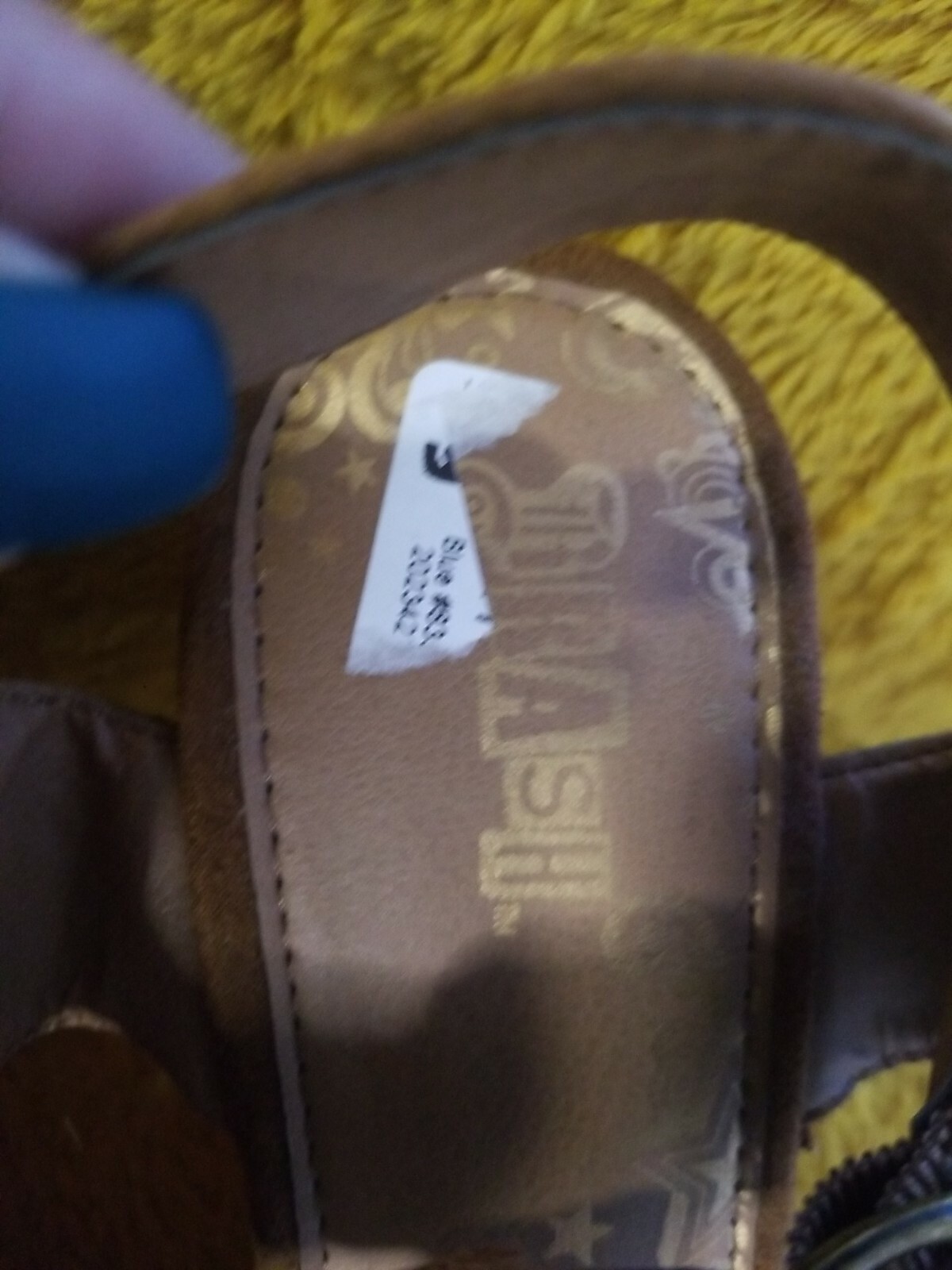 Trash Brand Brown Wedges faux suede Size 9 boho Wedges studded