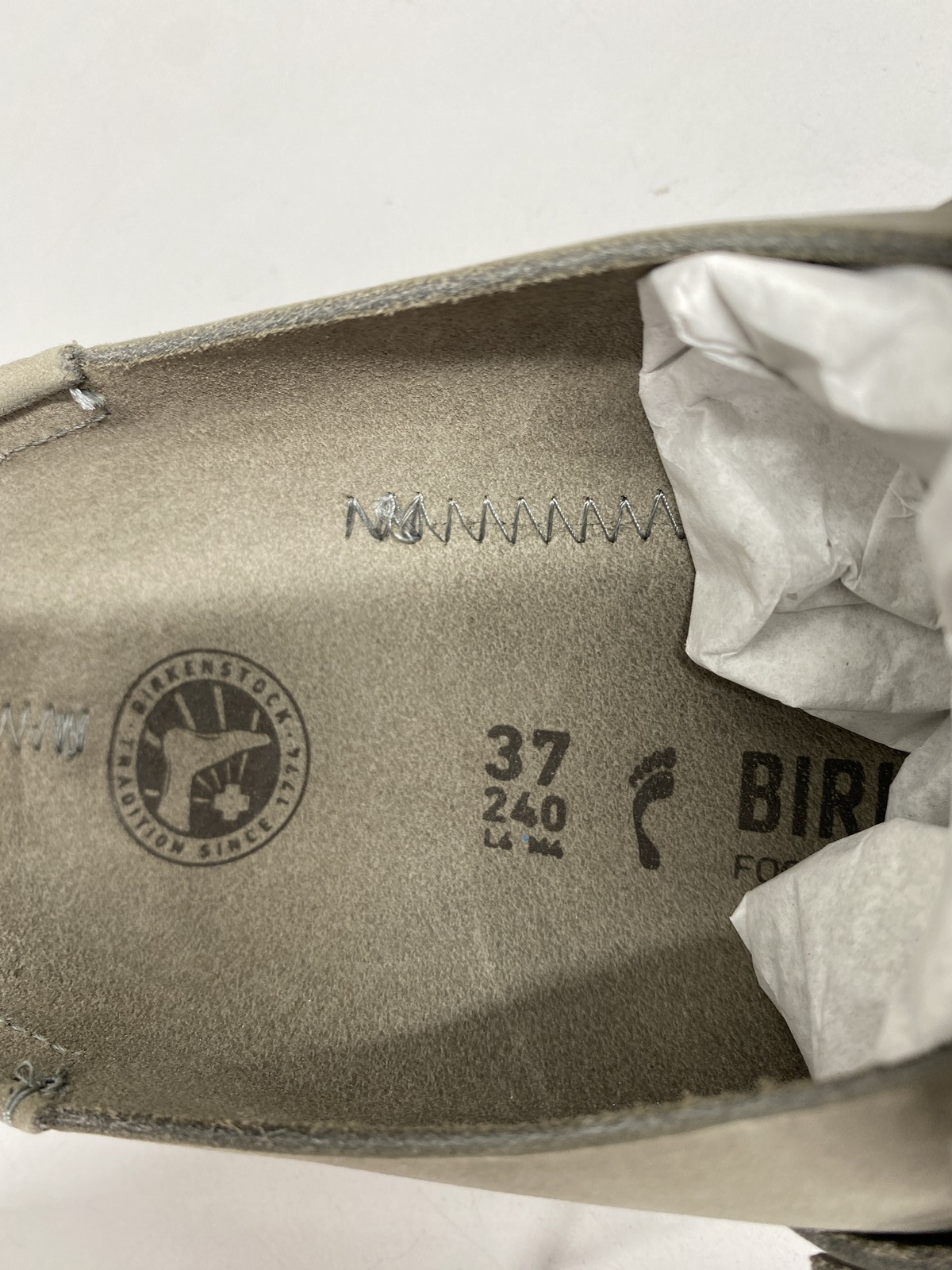 Birkenstock Unisex Buckley Nubuck Leather Slip-on Clogs Size W6 M4 Dove Gray
