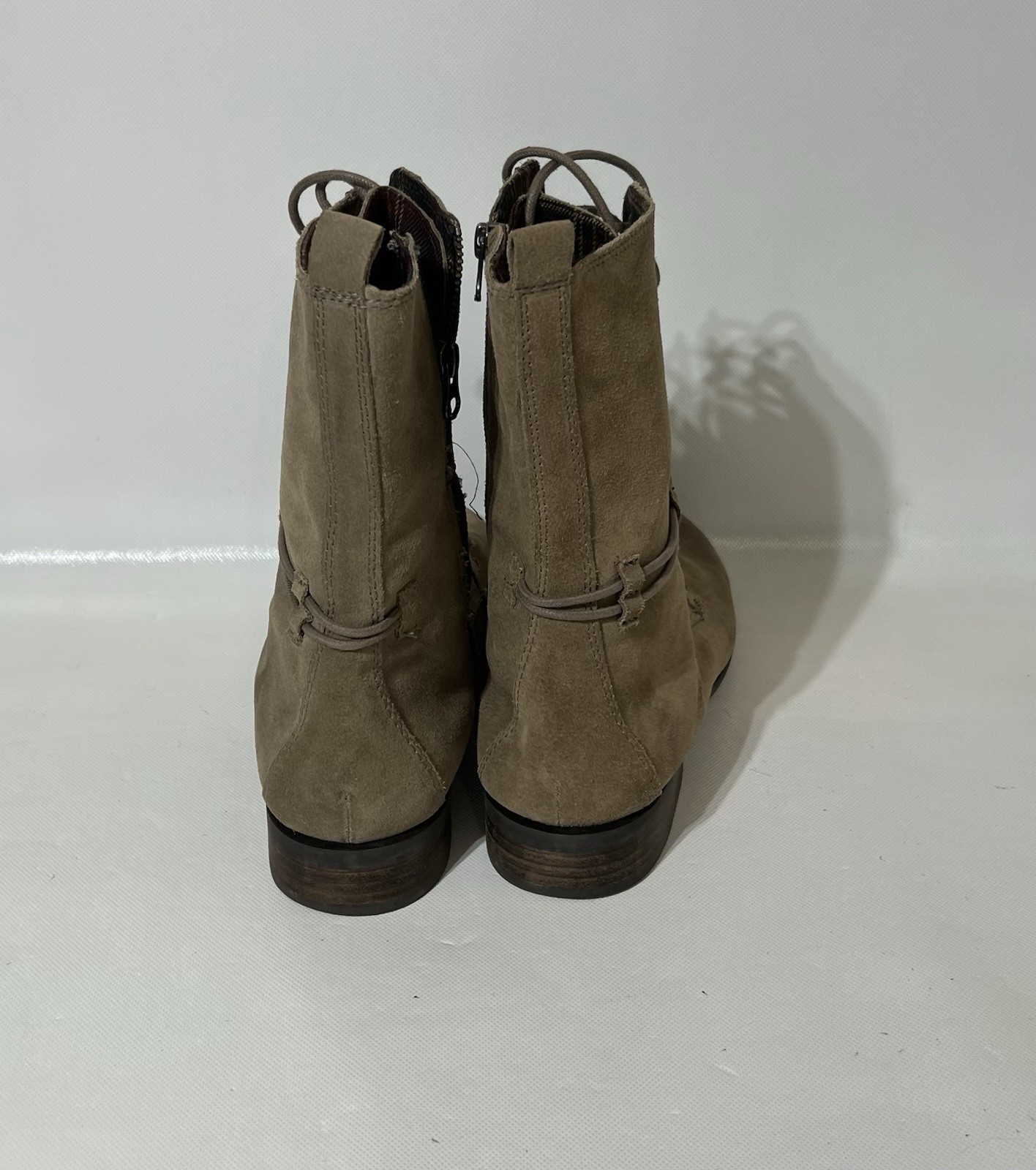 Brown Leather Lace Up Boots Whimsigoth Punk Grunge Victorian Women’s Size 10