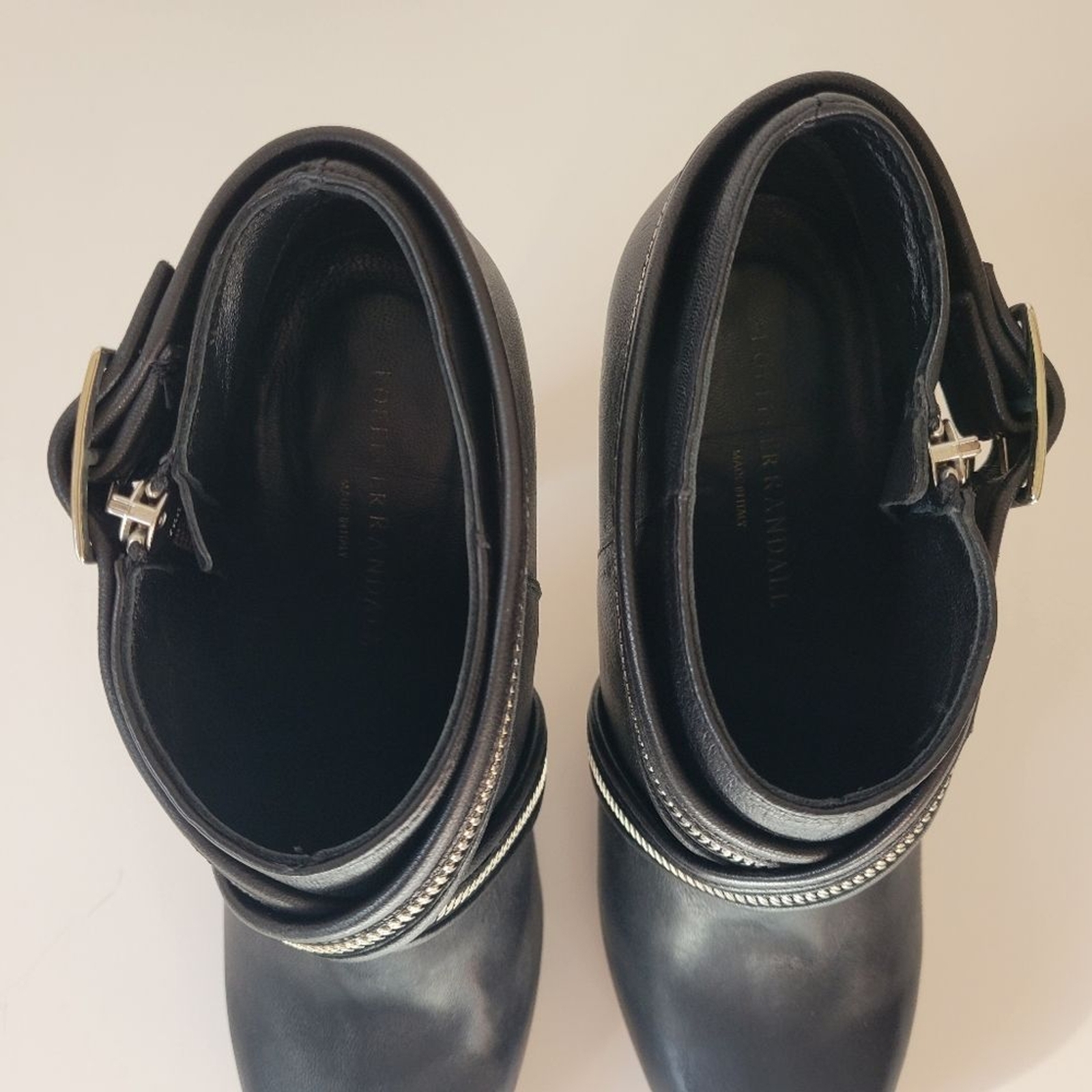 Booties LOEFFLER RANDALL Zipper Strap High Heel Booties | Size 7.5 B