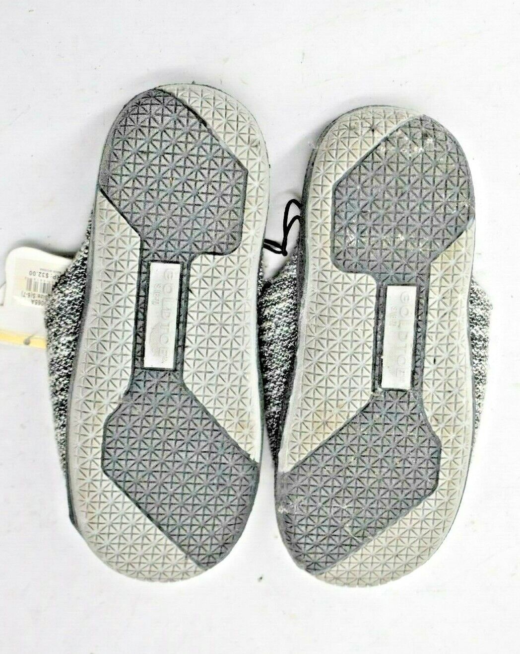 Goldtoe Women’s Marled Clog Slippers S (6-7) Grey Polyester Indoor Use