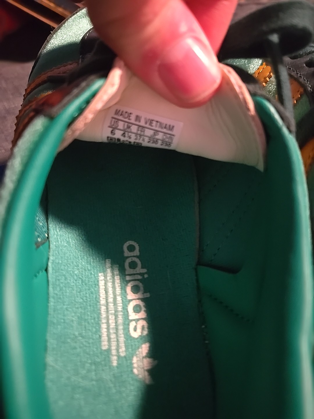 Size 6- Adidas Samba OG W Court Green Preloved Yellow Women’s JI2681