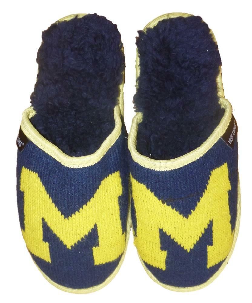 Womens Muk Luks UNIVERSITY Of MICHIGAN Scuff Slippers Boot Sz 5/6 9/10 11/12 NWT