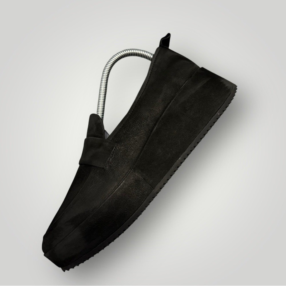 Eileen Fisher Max wedge loafers Nubuk Black Sz 9