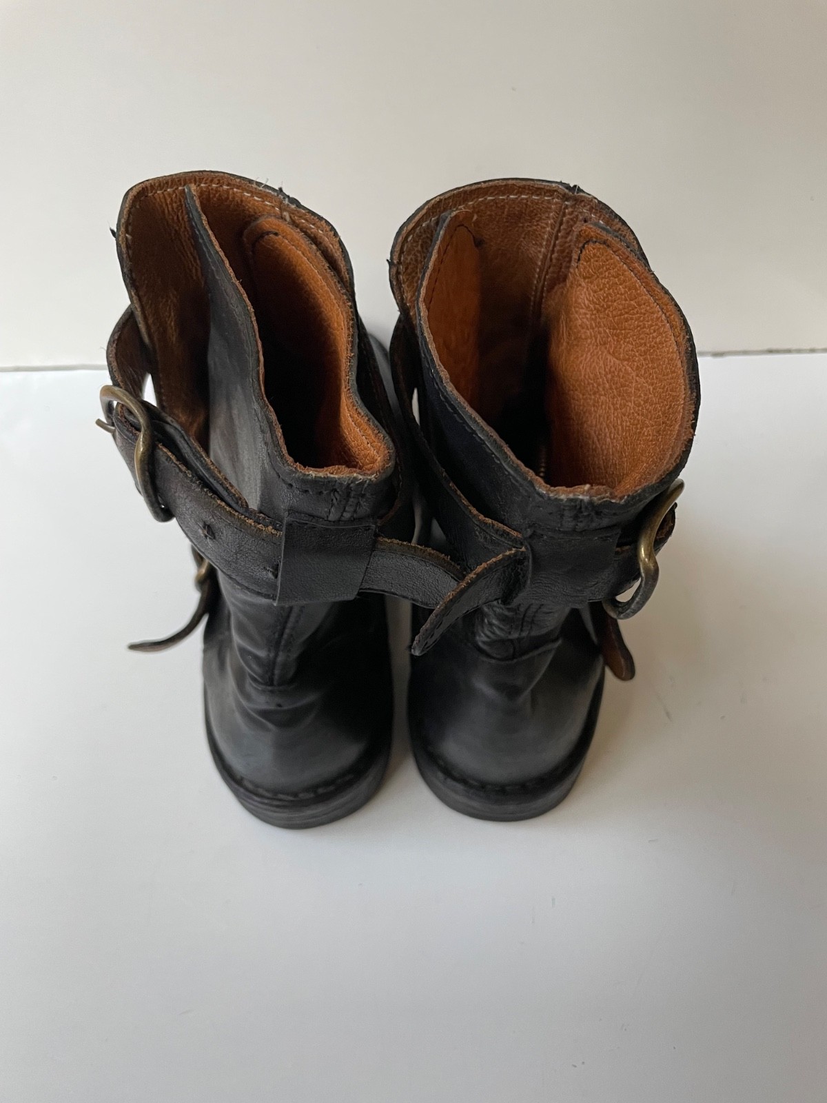 Fiorentini + Baker Eternity Black Strap Leather Women’s Boots EUR 36 / USA 6