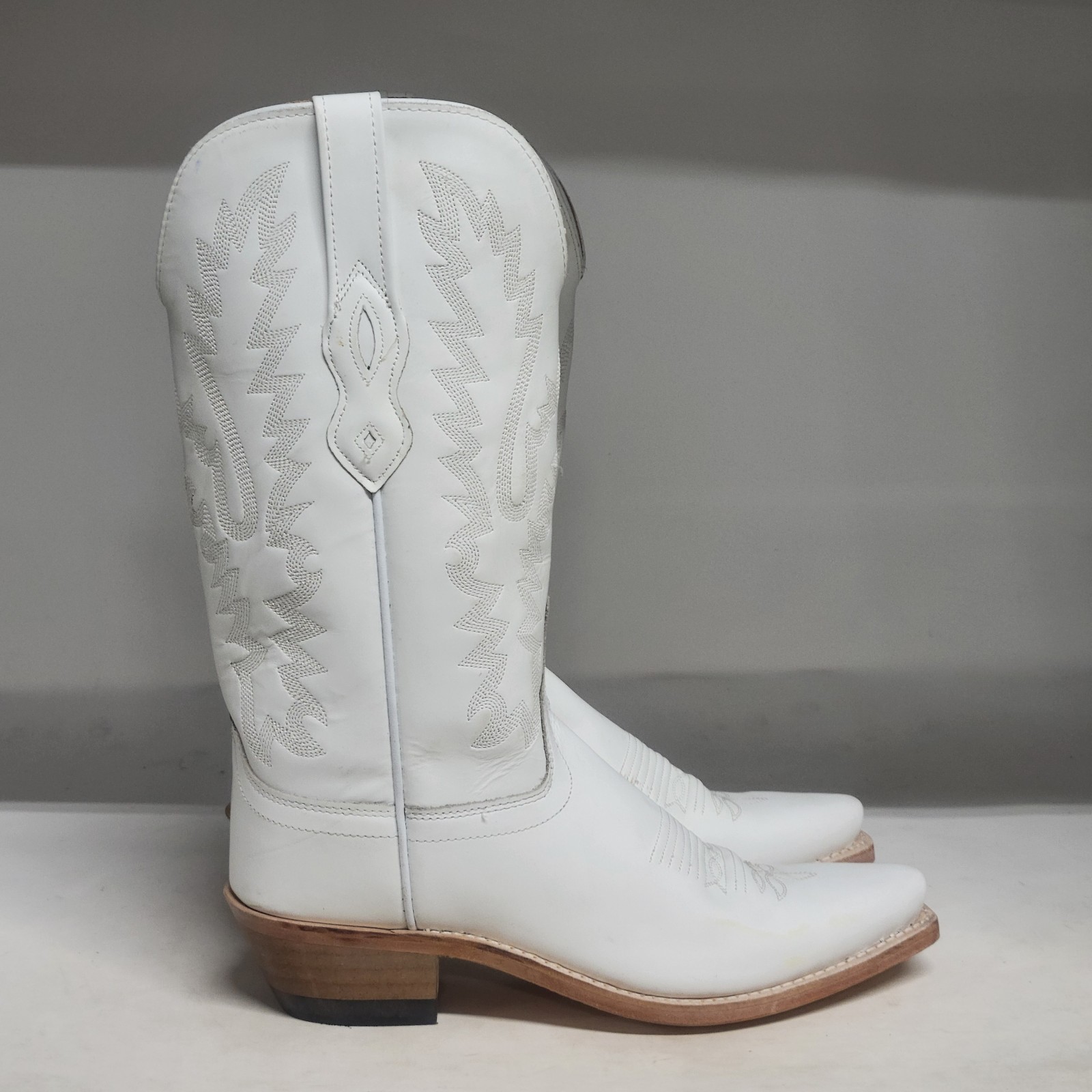Old West 12″ Western Boot White Womens Size 6B