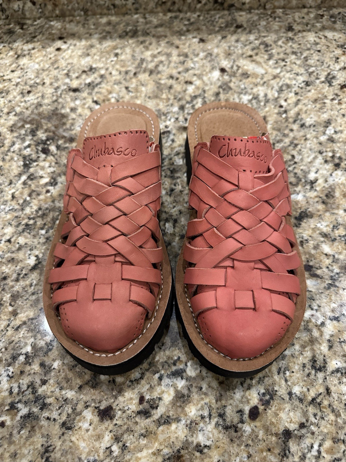 CHUBASCO Mexico Marta Crimson Sandals Shoes Woven Slip On Mens 5 Womens 7 NEW