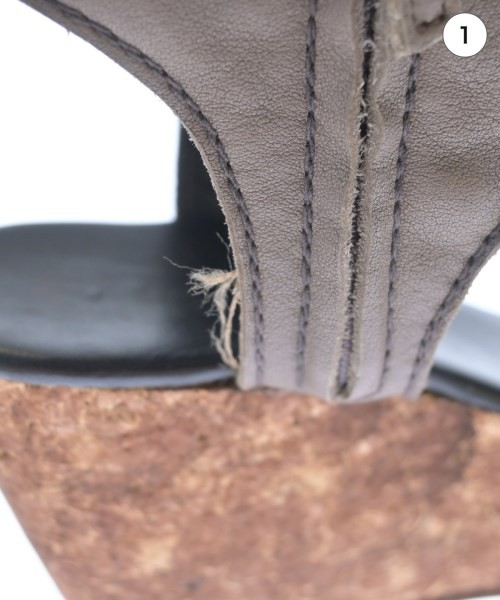 HENRY CUIR Sandals Gray(Brownish) EU36 1/2(Approx. 23cm) 2200699315111