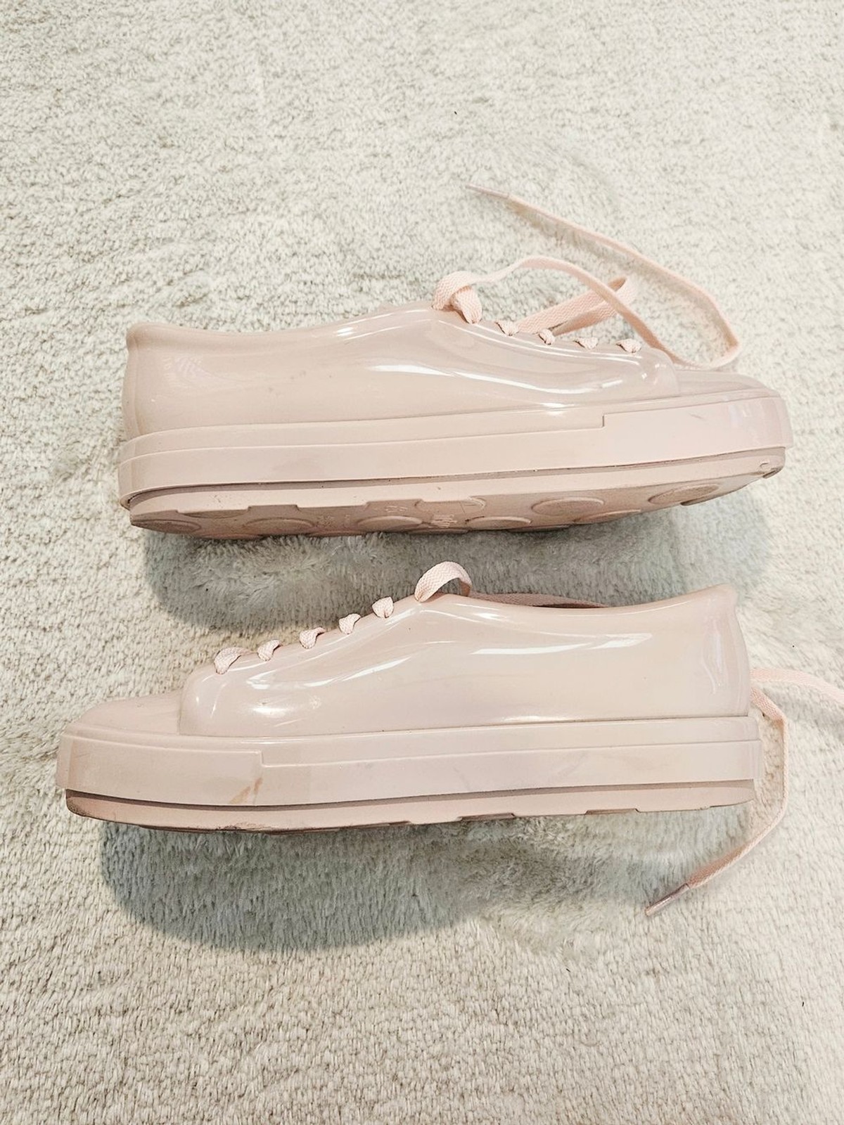 Melissa Rubber Pink Sneakers Size 8 Preppy Feminine Summer Y2K Coquette Girl