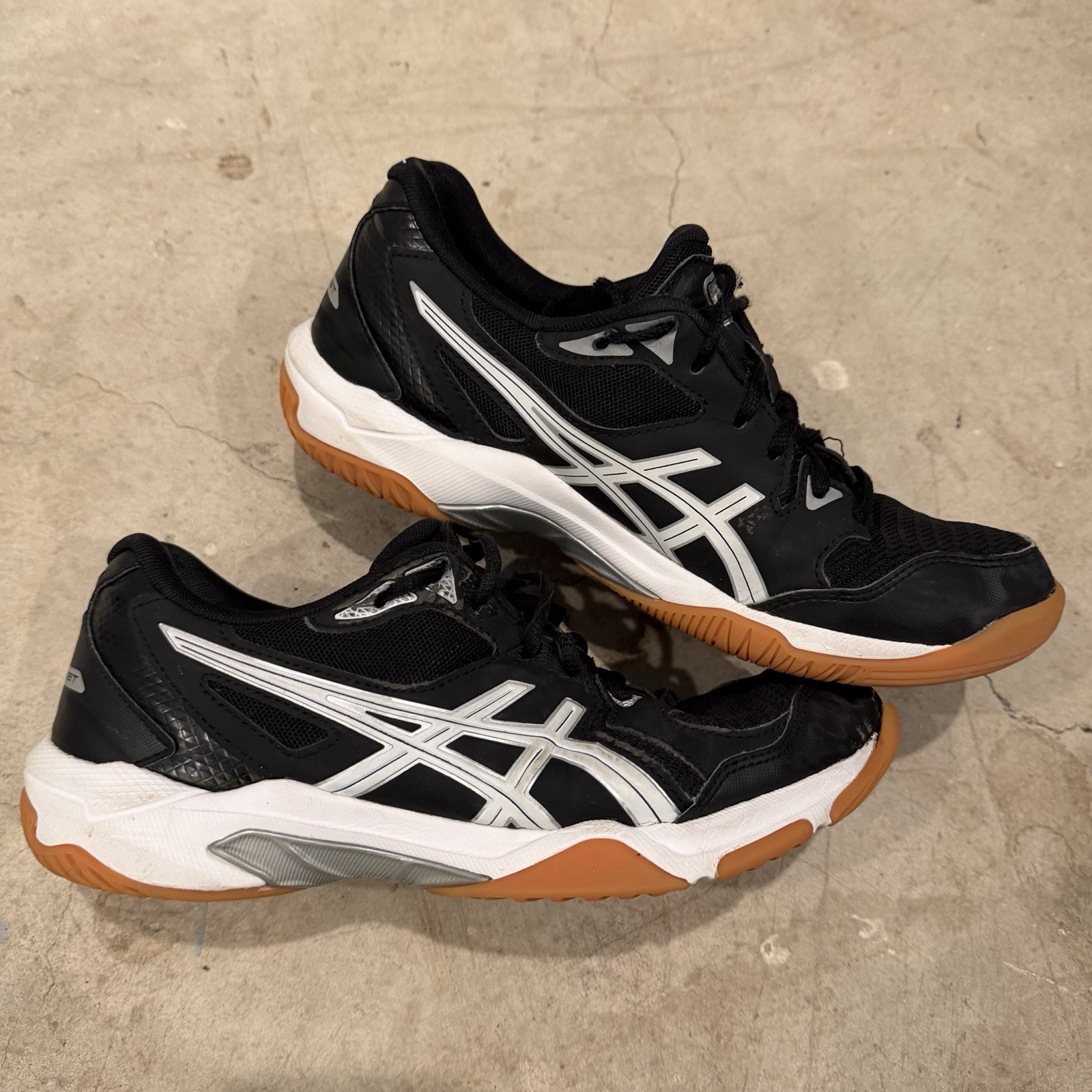 Asics Shoes Womens 8 Black Gel Rocket 10 Running Sneakers Mesh Athletic 1072A056