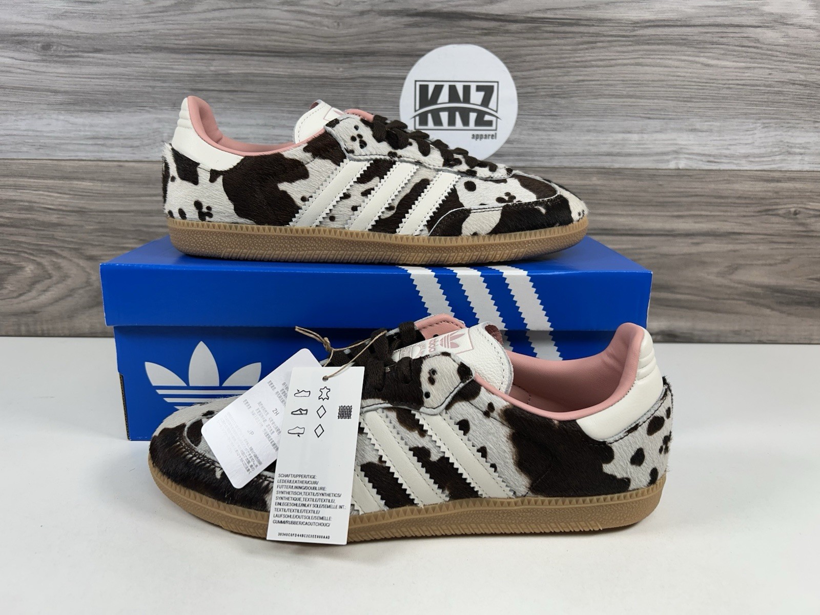 *Adidas SAMBA OG ‘Cow Print’ Brown White Pink (JR1256) Women’s Authentic NEW