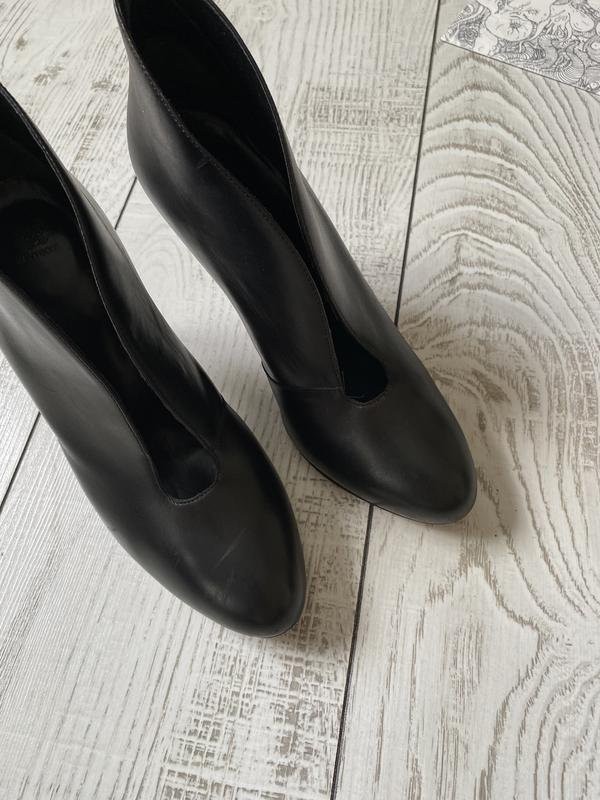Women navy boot heels black leather 38 #BAKN