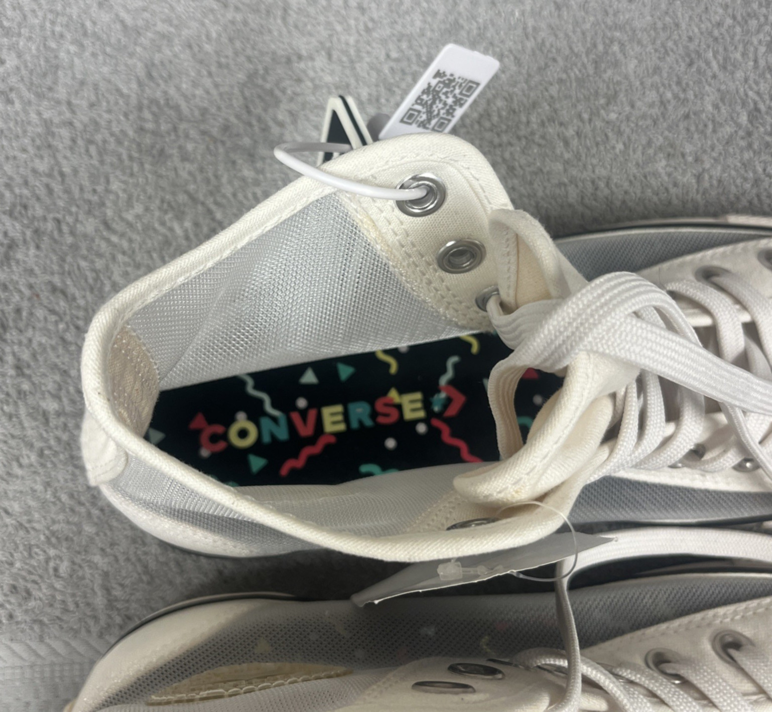 Converse Chuck Taylor All Star Ladies See Thru White High Sneakers Size 9
