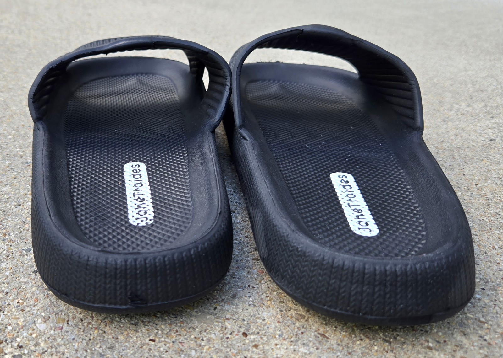 JaneTroides Sandal Slipper Slide Unisex Size 44-45 XXL Soft Sole Black Comfort