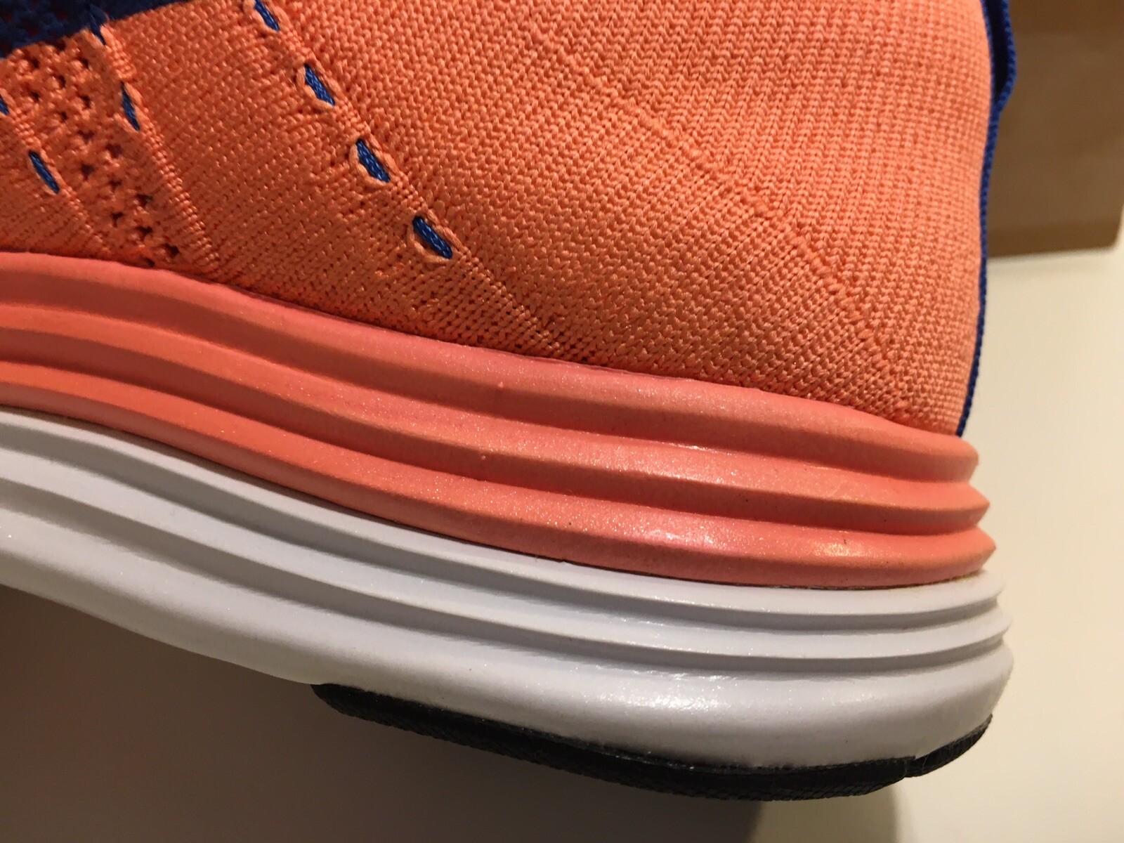 New Women’s Nike Flyknit Lunar 1 Atomic Pink Game Royal Size 12 554888 641