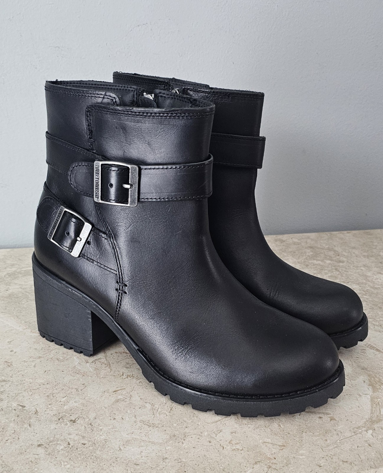 Harley-Davidson Boots Womens 9.5 Black Lalanne Harness D84711 Leather Motorcycle