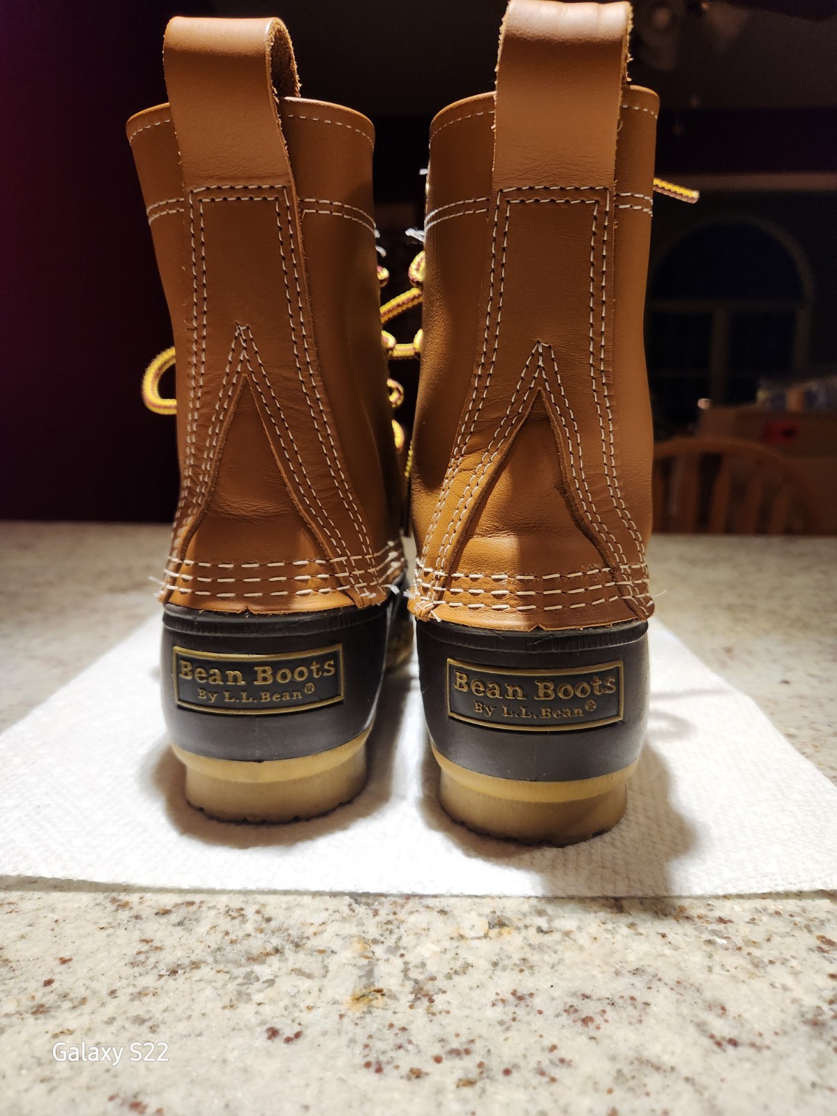 *LL Bean* Bean Boots Leather Unlined Ankle «Duck Boots» Brown – Women’s 6M – EUC