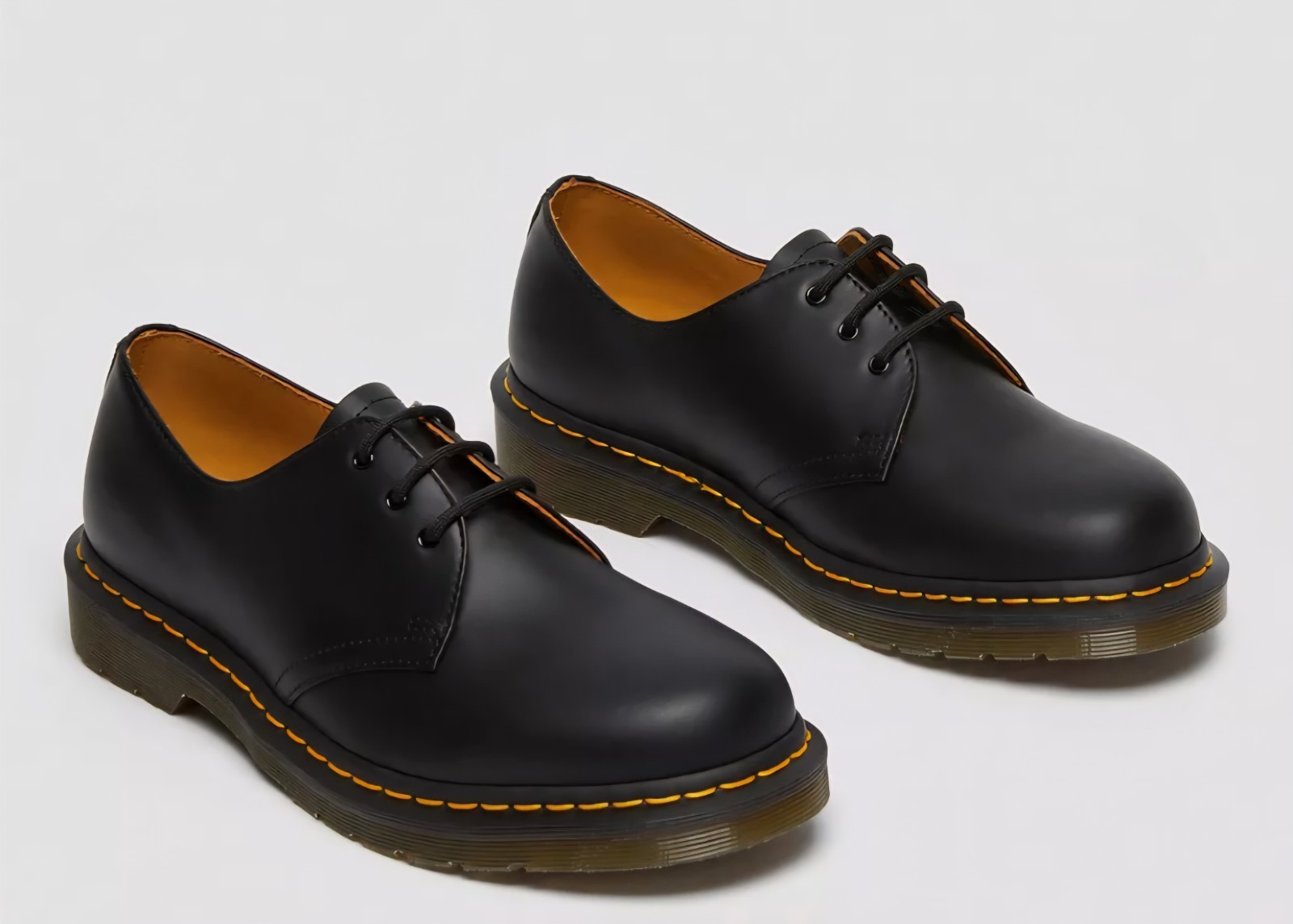 NIB Dr Martens 1461 Smooth Black Leather Oxfords 3 Eye Docs 4M/5W Rare Size