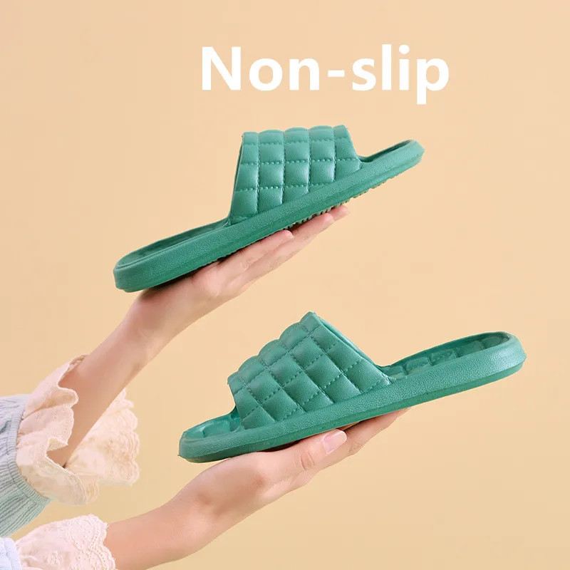 Summer Women Bathroom Slippers Home Non-Slip Flip Flops Couple Indoor Soft Skid