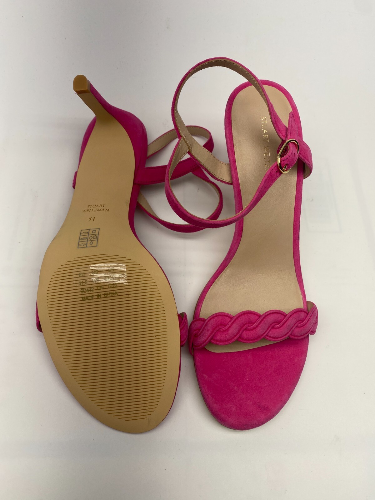 Stuart Weitzman Womens Dancer Twistie Suede Stiletto Heels Sz 11