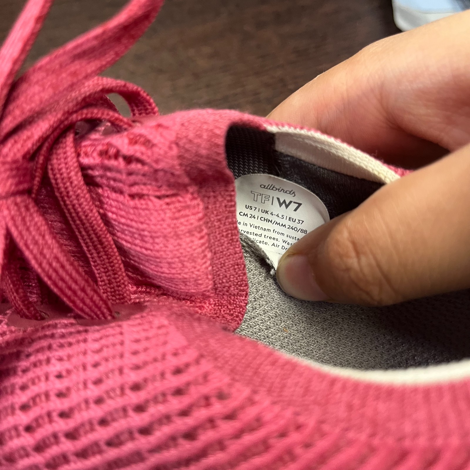 Allbirds Tree Flyer Women’s Shoes Size 7 Pink Running Sneakers Style Comfort