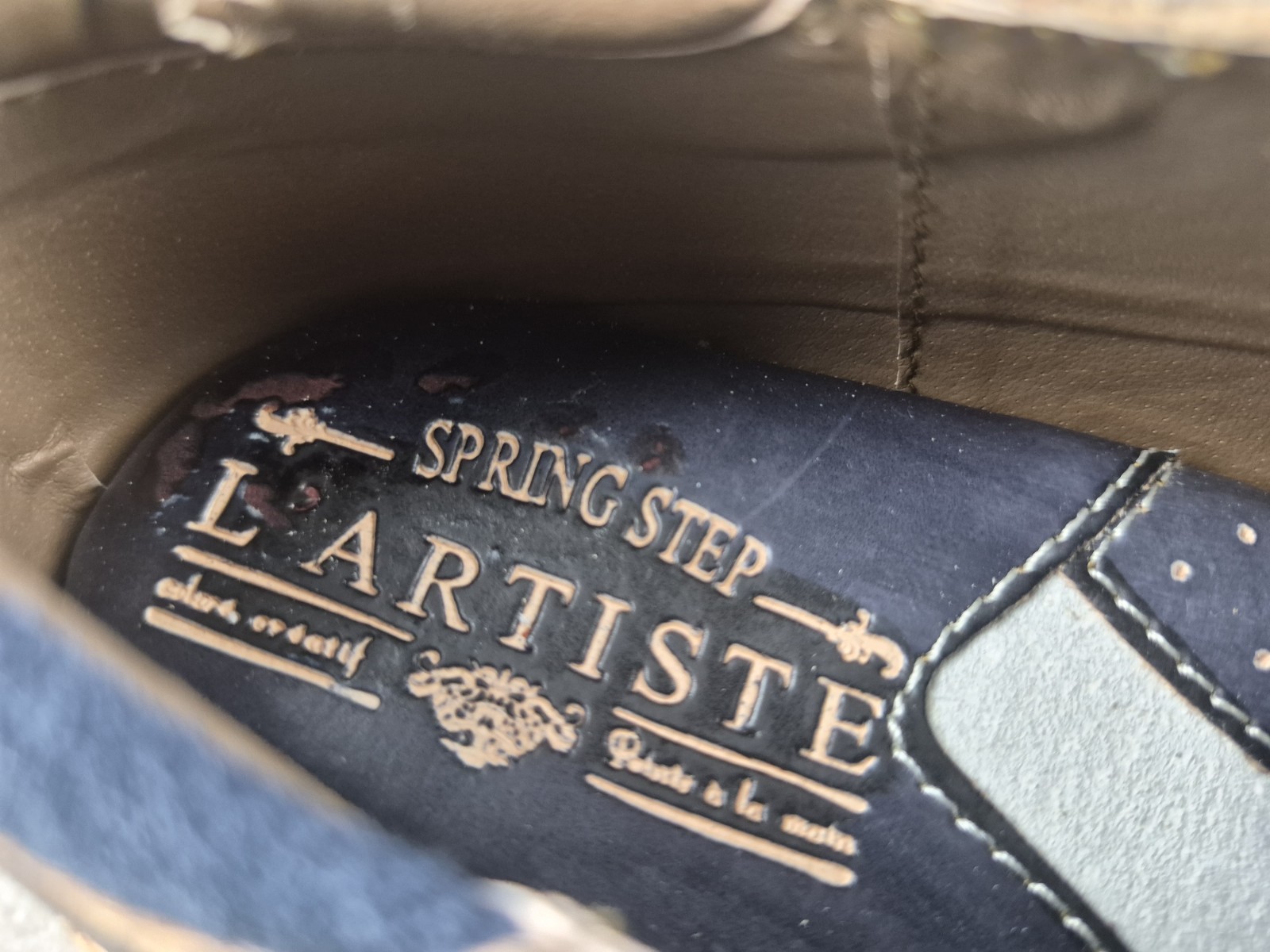 L’artiste Spring Step Burbank Clogs Women Sz 37/US 6.5-7 Blue Floral Mule