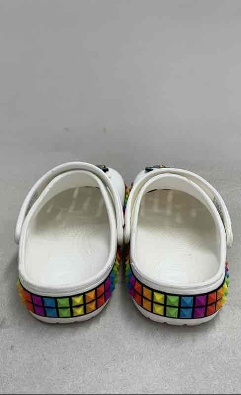 Crocs Classic Clog Hello Kitty Rainbow Studded White Clogs Women’s 7 Men’s 5