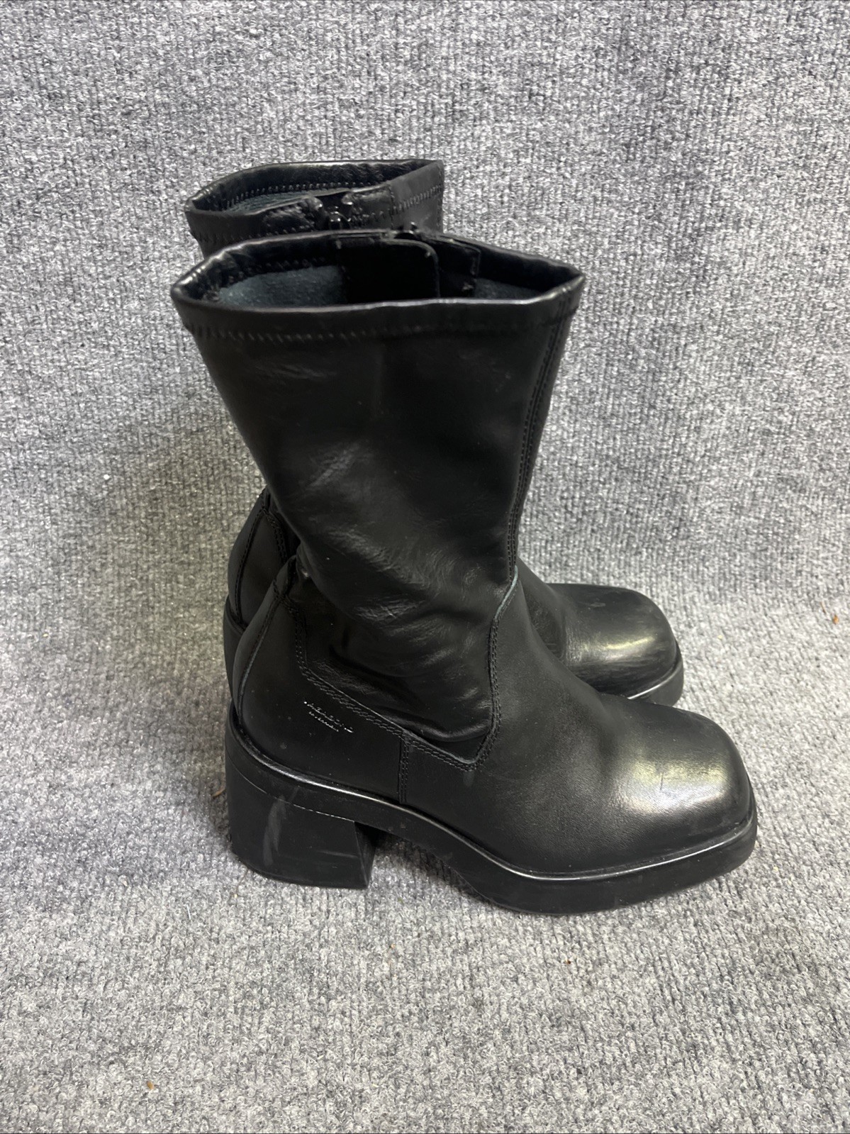 VAGABOND Women’s Black Leather Brooke Chunky Platform Boots sz 6.5
