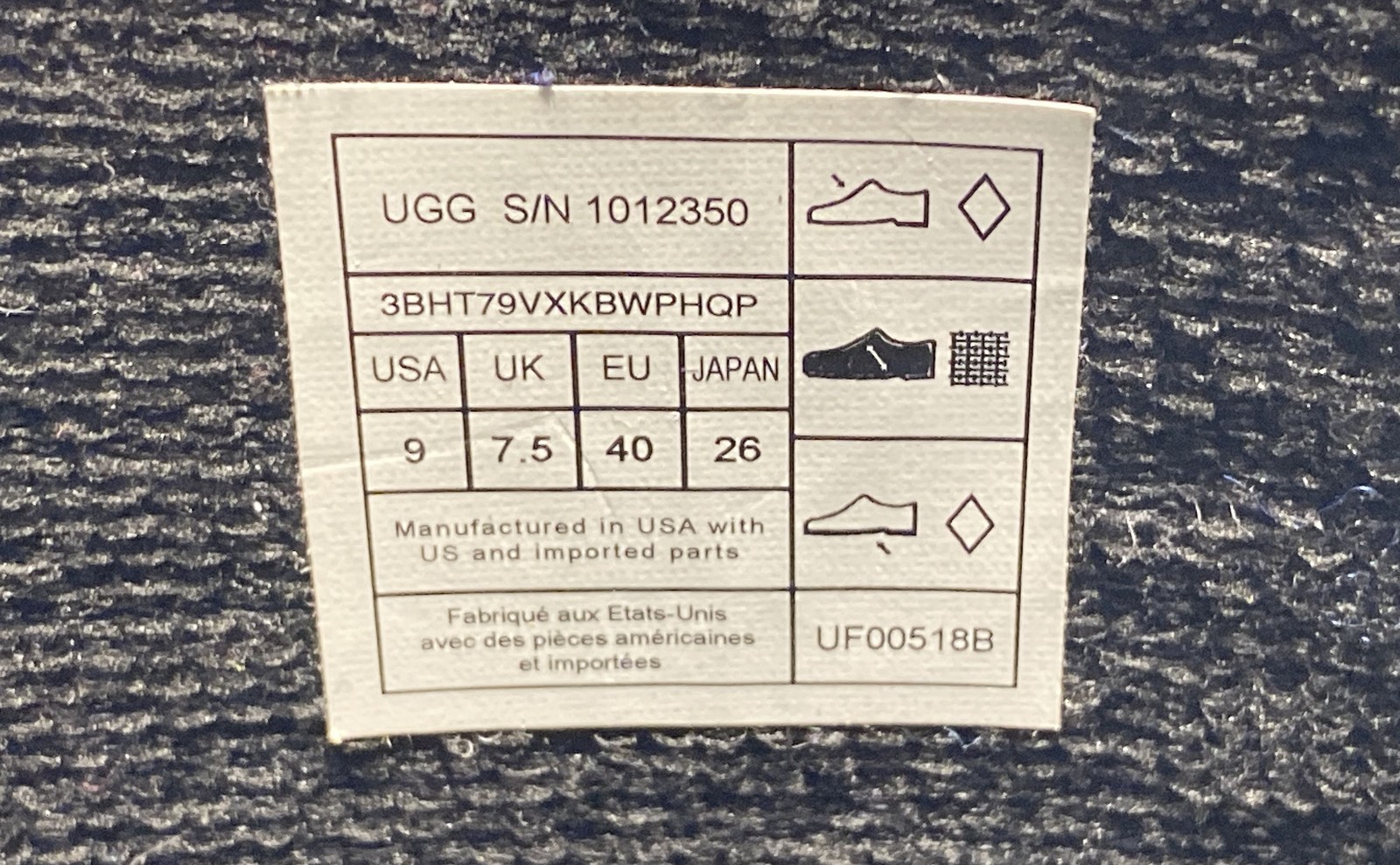 UGG Shaye Navy Blue Glossy Tall Rubber Rain Boots Women’s Size 9