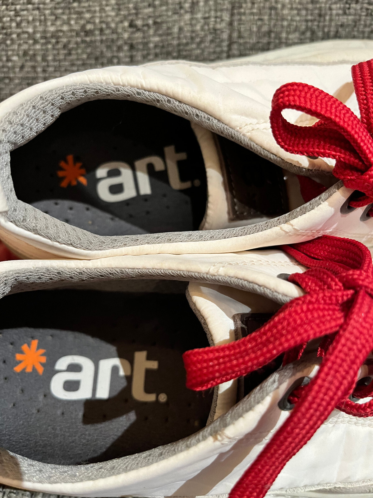 The Art Company White Sneakers Leather & Fabric Lace Up Comfort Shoes – Sz 38
