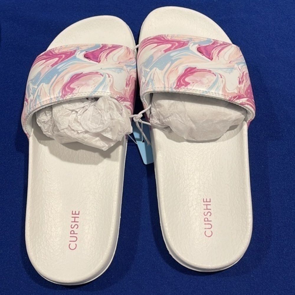 Cupshe Summer Fashion Casual Slippers Colorful Light Weight Anti Slip Size 10