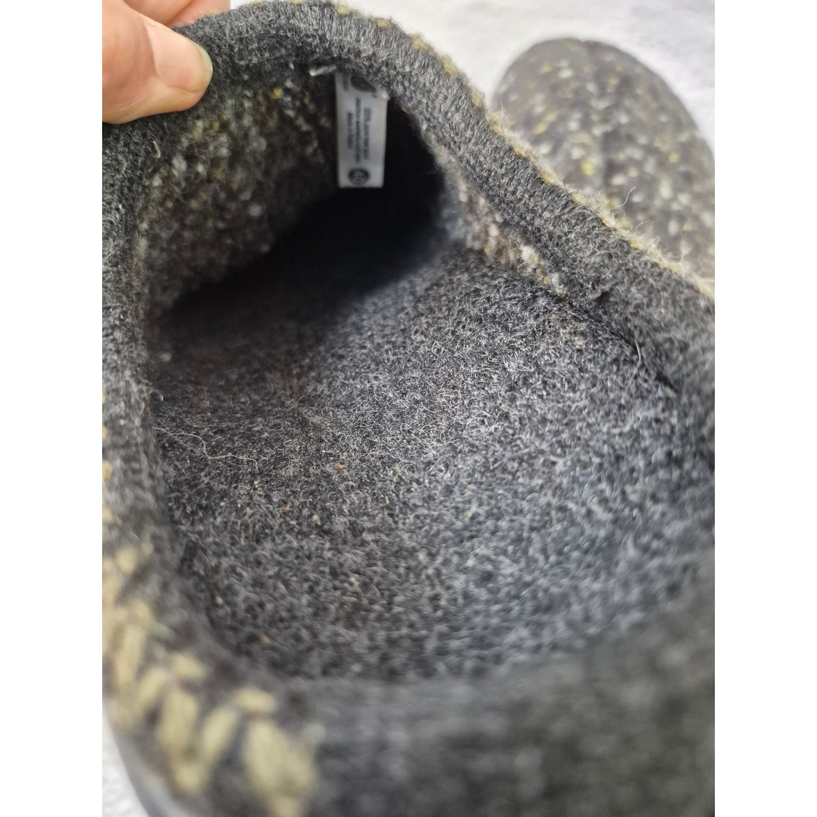 Haflinger Wool Slipper EU 40 Boiled Wool Slip On Rubber Hard Sole W 9 M 7