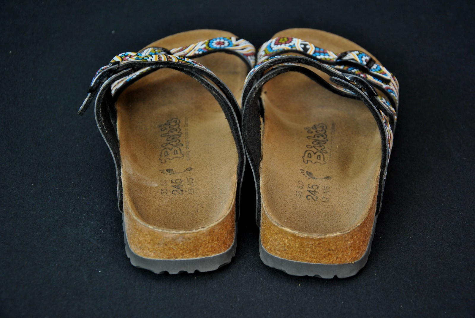 Birkenstock Birki’s Salina Sandals Shoes 38 L 7 Narrow Aboriginal Dots 15426K