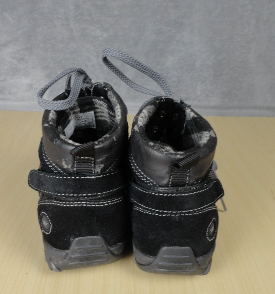 AllRounder by Mephisto Plaid Flannel Lined Black Gray Suede Boots Shoes 7Women