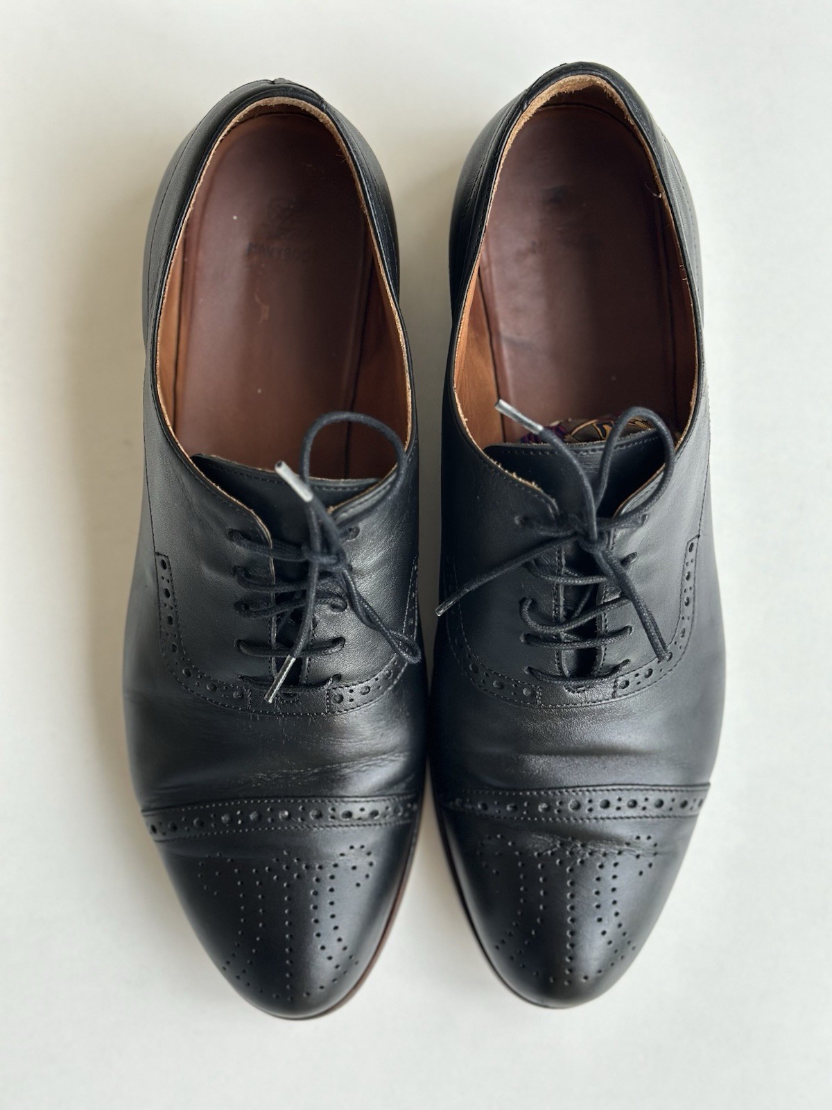 Navyboot Women’s Black Leather Oxford Brogues – Bologna Construction – EU 38