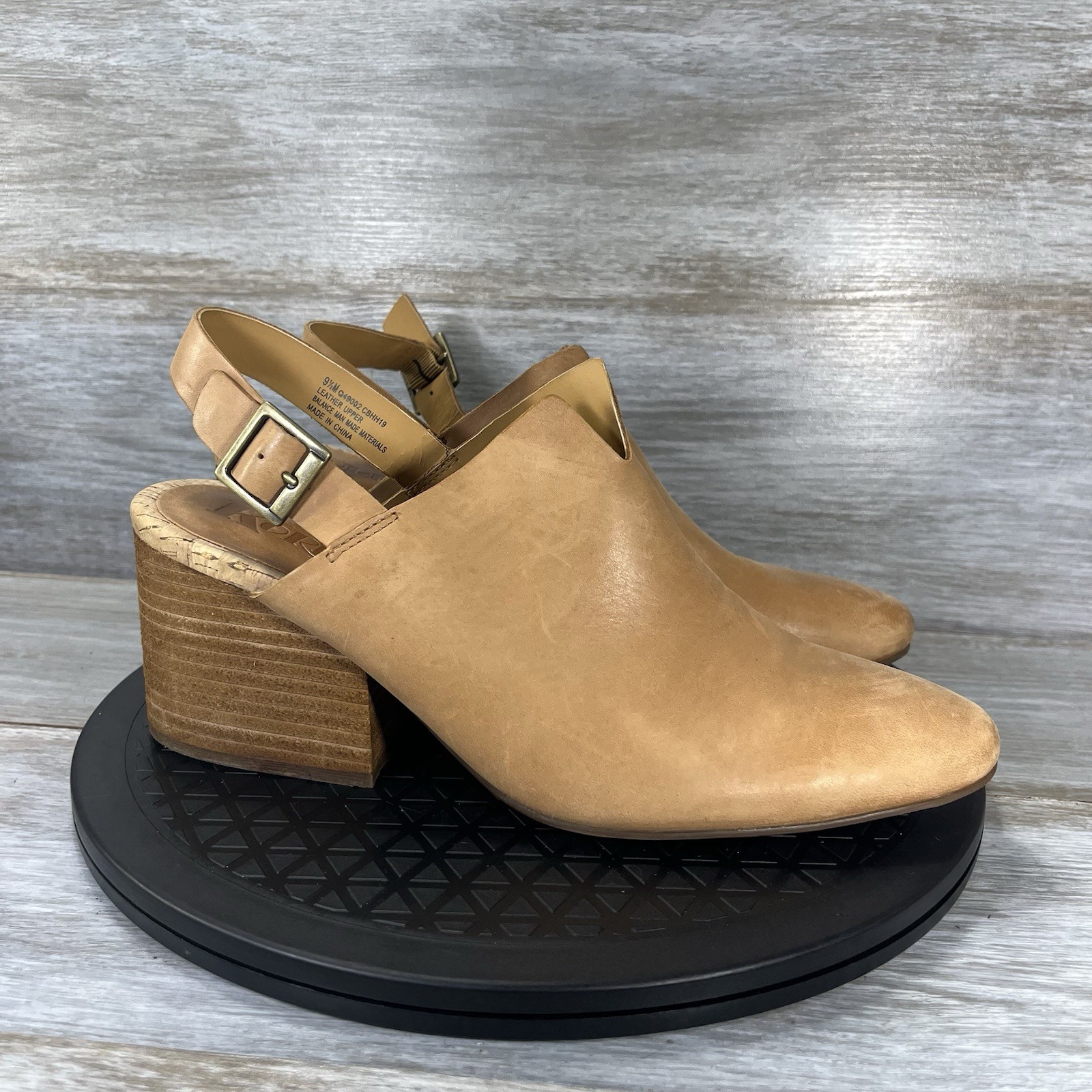 Korks by Kork-Ease Women’s Rayleigh Slingback Block Heel Clogs Size 9.5