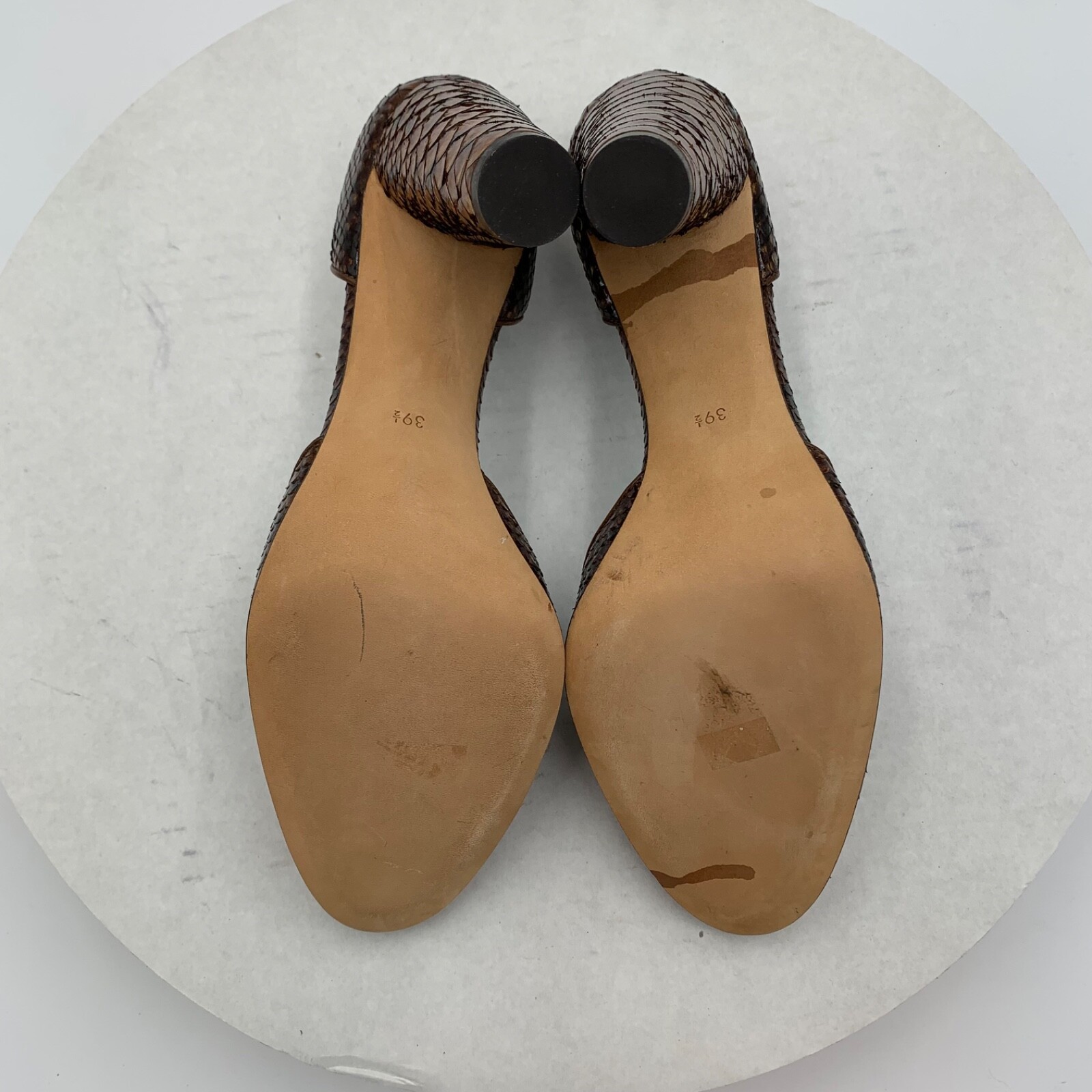 Tracy Reese Snakeskin D’Orsay Round Toe High Heels 39 1/2