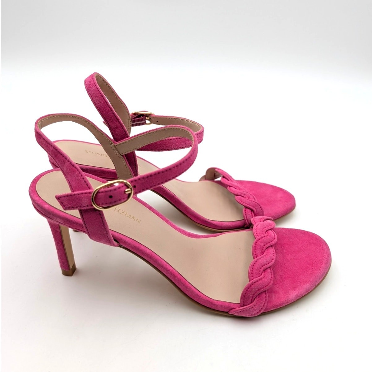 Stuart Weitzman Dancer Twistie Suede Sandal Women’s Pink Size US6 EU36.5